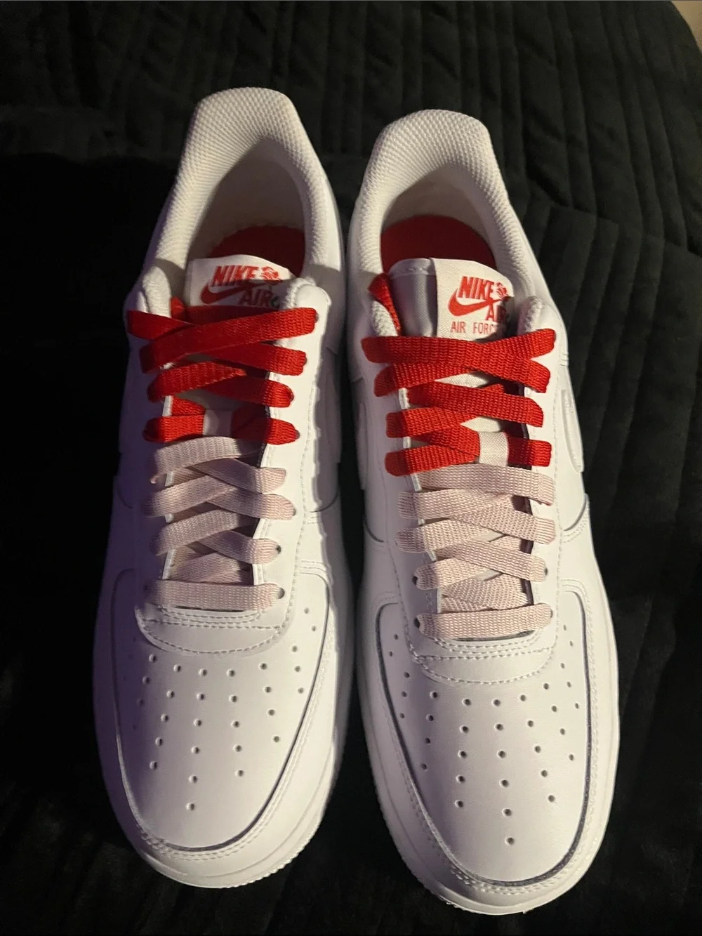 Nike Women’s Low-Top Sneakers in White, Red, and Green